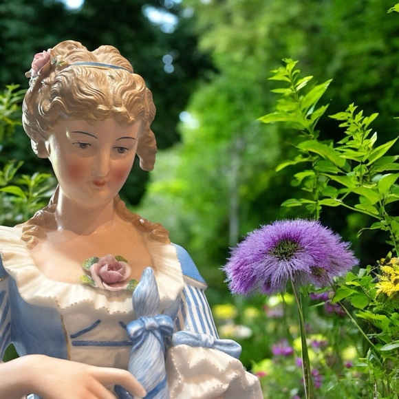 Antique French Bisque Figurines – 16” Pair of Elegant Man and Woman - Picture 10 of 15